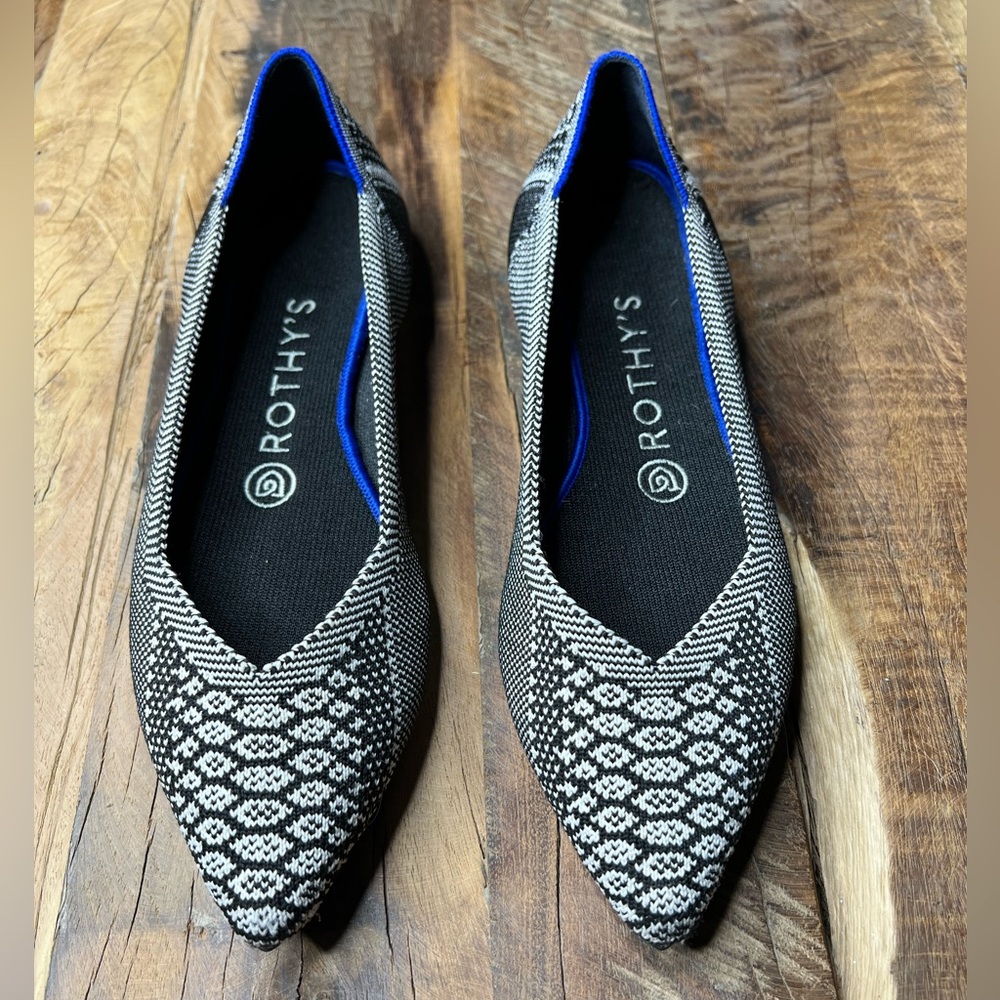 Rothy’s Points In Retired Black Python Print. Wom… - image 5